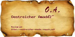 Oestreicher Amadé névjegykártya